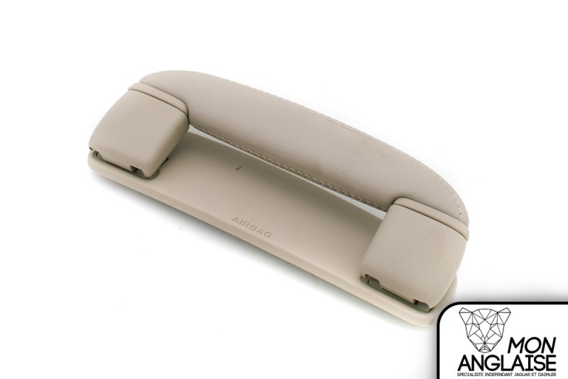 Poignée de toit avant cuir beige Jaguar XJ X350 de 2003 à 2004 Référence OE : C2C22494AGD