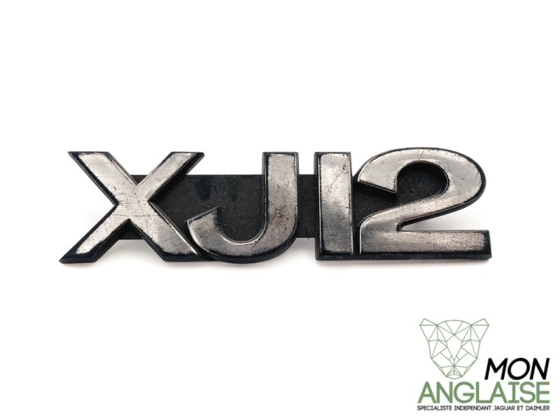 Emblème de coffre "XJ12" Jaguar XJ Série 2 de 1973 à 1979 Référence OE : BBC6013