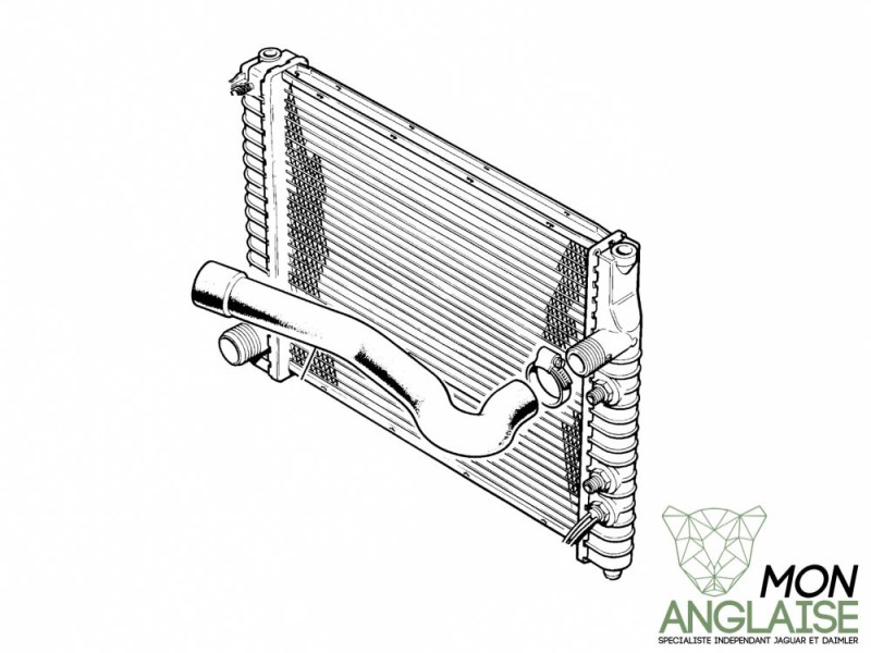 Radiateur de refroidissement (Boite manuelle) Jaguar XJ40 de 1986 à 1990 Référence OE : CBC1472