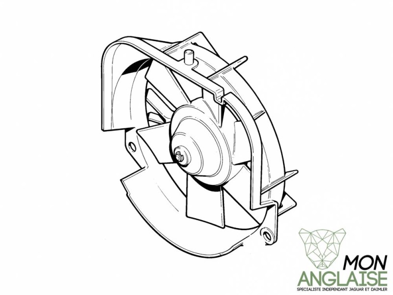 Ventilateur de refroidissement électrique Jaguar XJ40 de 1986 à 1990 Référence OE : CAC9702