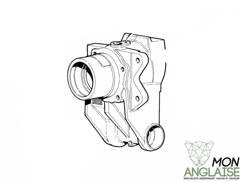 Porte moyeu arrière droite Jaguar XJS de 1975 à 1996 Référence OE : MHF3290AA