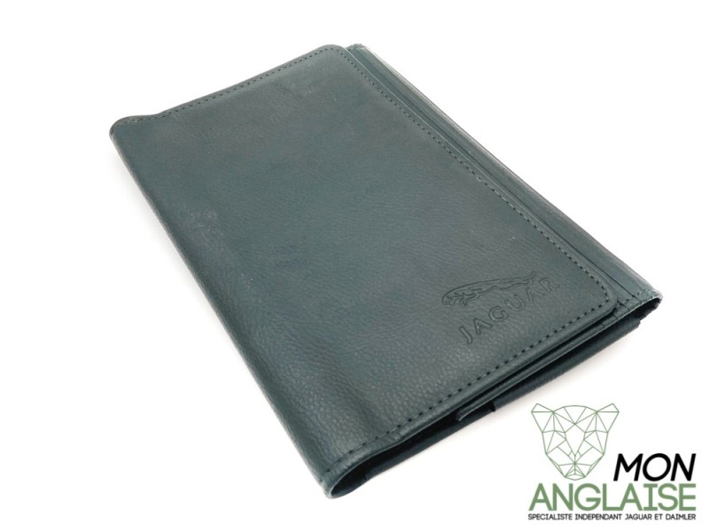 Pochette cuir vert anglais porte documents Jaguar XK de 2006 à 2014 Référence OE : POCHETTE10