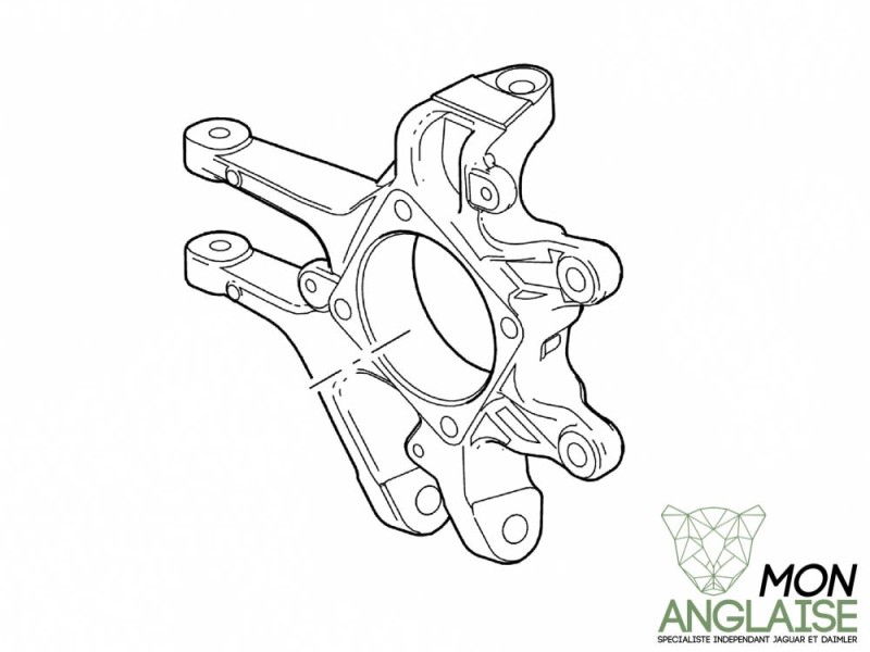 Porte moyeu arrière droite Jaguar XK de 2006 à 2009 Référence OE : C2P11646