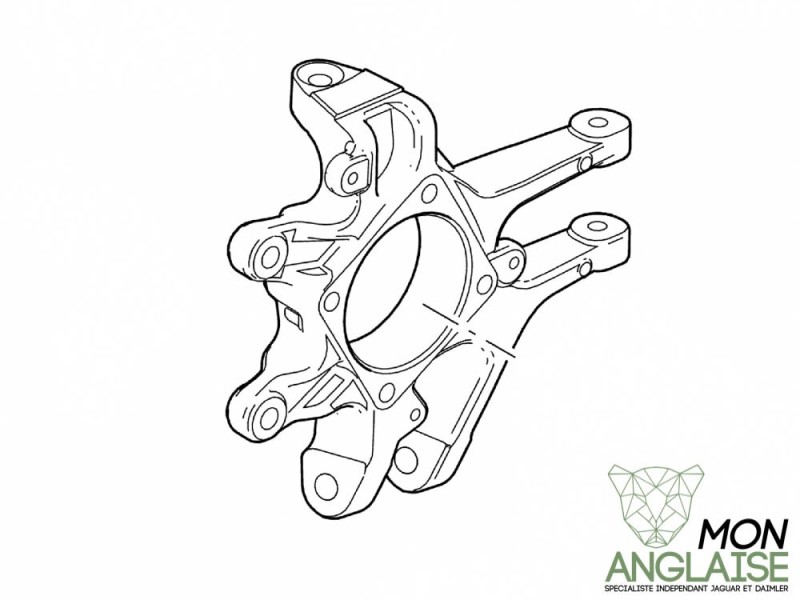 Porte moyeu arrière gauche Jaguar XK de 2006 à 2009 Référence OE : C2P11647