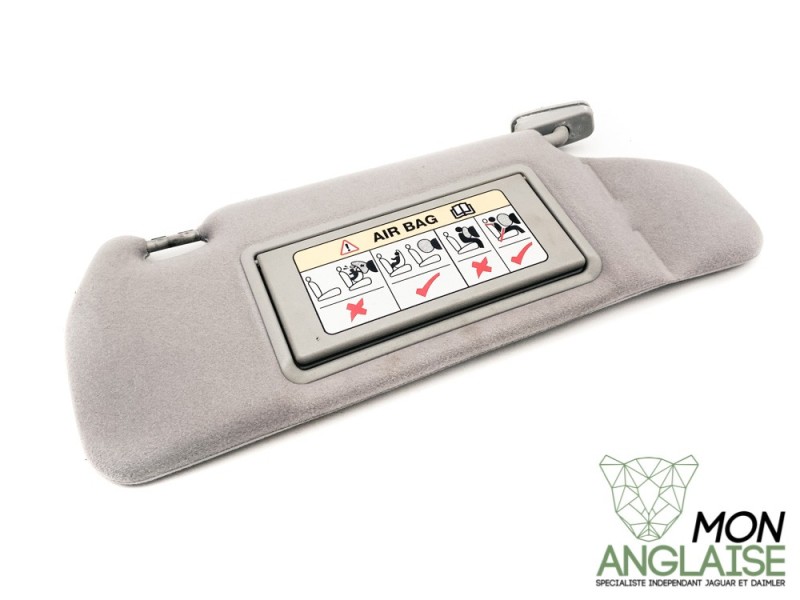 Pare soleil éclairé droite gris nimbus Jaguar XK8 de 1996 à 2006 Référence OE : HJA1090ACLFJ