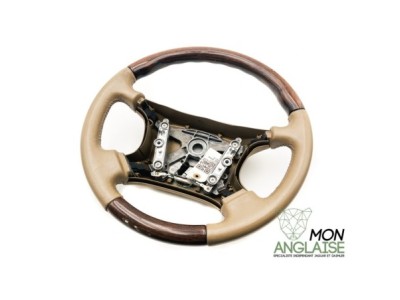 Volant cuir et bois noyer coffee Jaguar X300 de 1995 à 1997