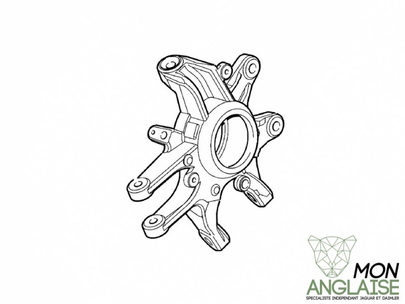 Porte moyeu arrière droite Jaguar XJ X350 de 2005 à 2005