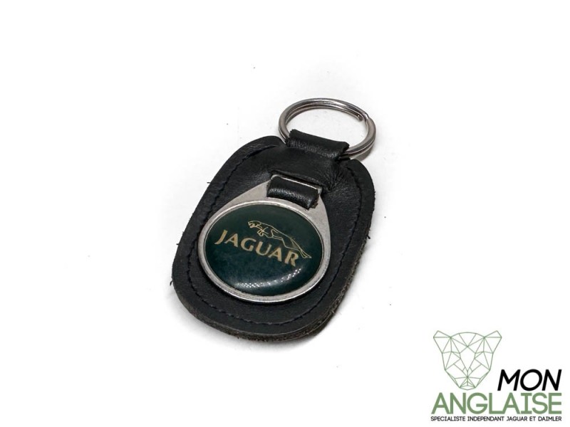 Porte clef jaguar ancien cuir et métal Jaguar XJ Série 3 de 1978 à 199