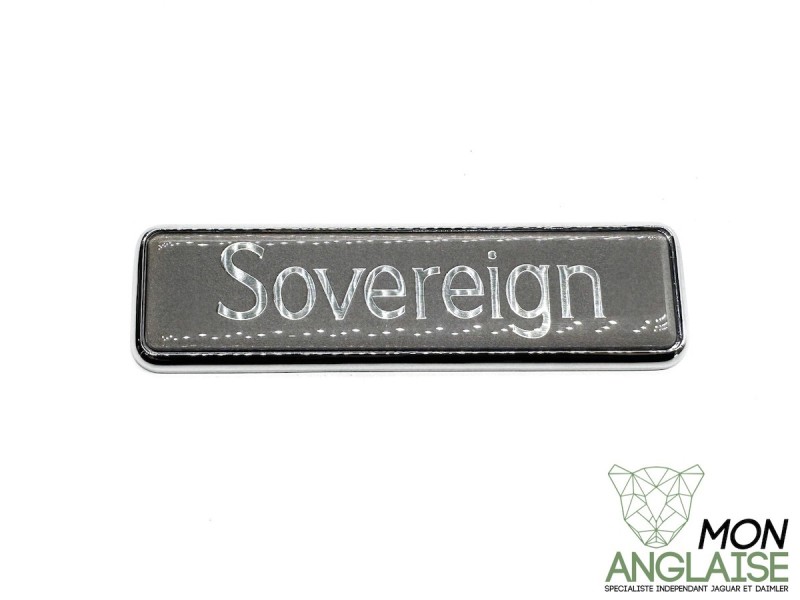 Badge de coffre Sovereign Jaguar XJ40 de 1991 à 1992