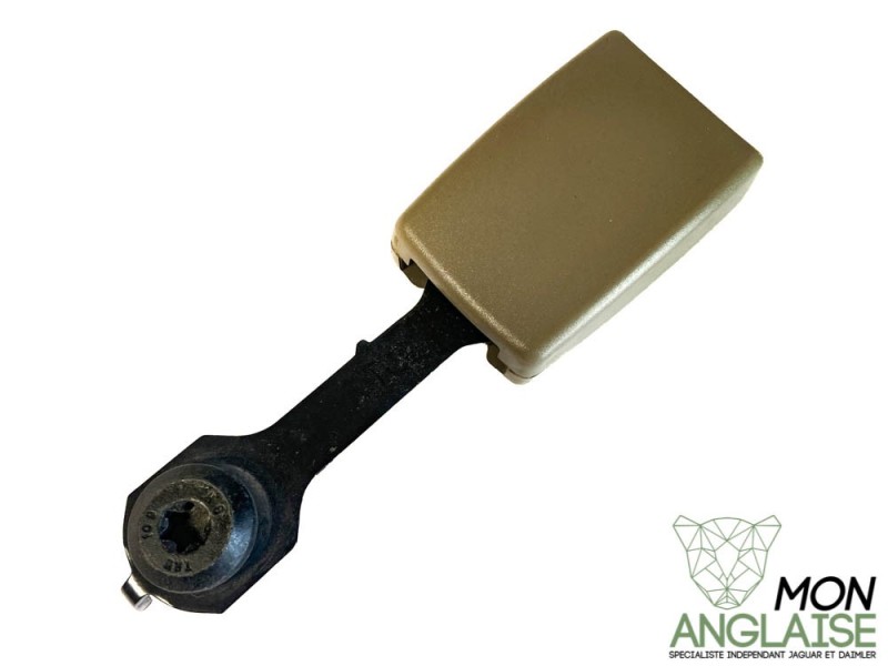 Boucle de ceinture avant passager sable Jaguar XK8 de 1996 à 1999