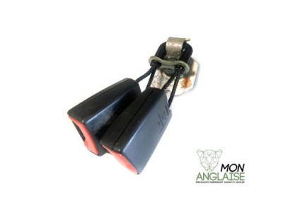 Boucle de ceinture arrière double noir Jaguar XK8 de 1997 à 2000
