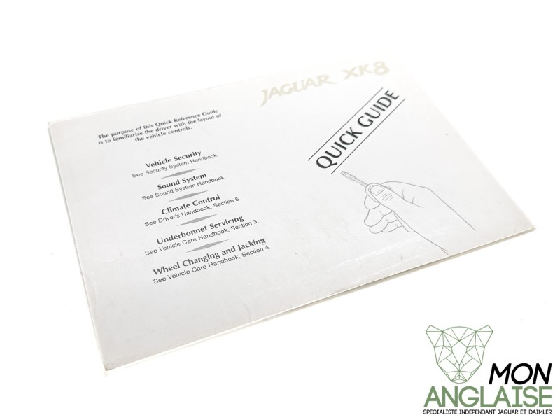 Guide rapide d'utilisation Anglais Jaguar XK8 de 1996 à 2006