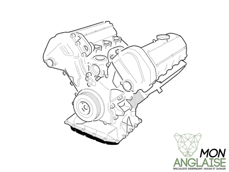 Moteur AJ27 4.0L V8 jusqu'au n°0108122359 reconditionné Jaguar XK8 de