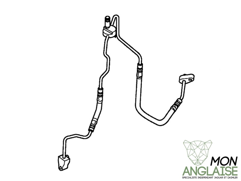 Tuyau de climatisation (sortie de condensateur) Jaguar S-Type de 2004 à 2008 Référence OE : XR855583