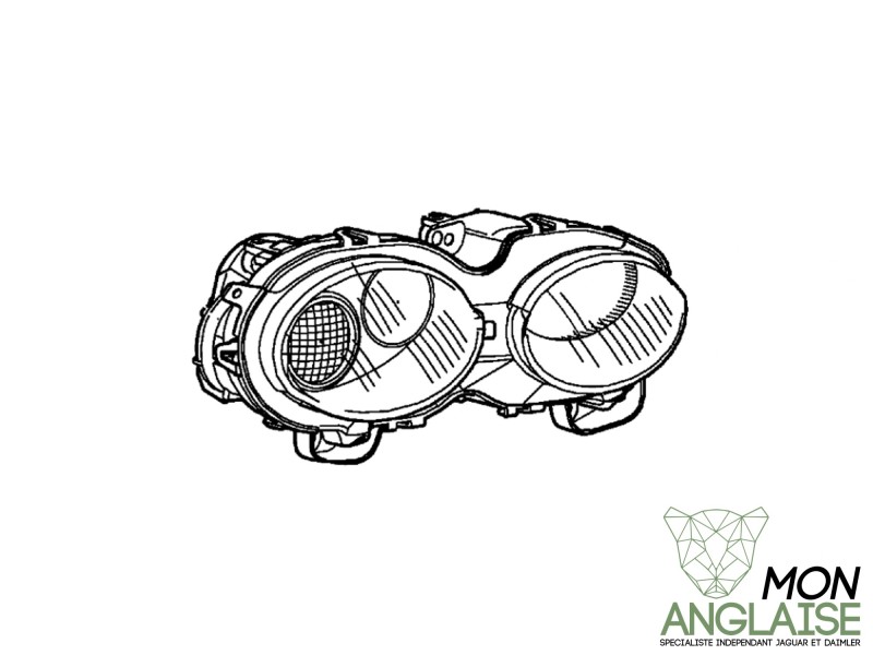 Optique avant droite halogène Jaguar X-Type de 2001 à 2009 Référence OE : C2S36887