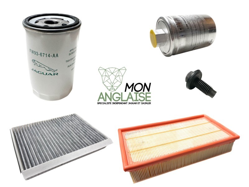 Kit de vidange moteur V6 Essence Jaguar XJ X350 de 2003 à 2009 Référence OE : ENT350V6