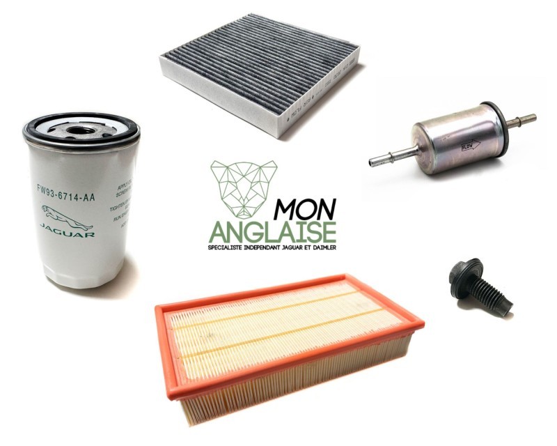 Kit de vidange moteur 3.0L V6 Essence Jaguar XF de 2008 à 2012 Référence OE : ENTXF1