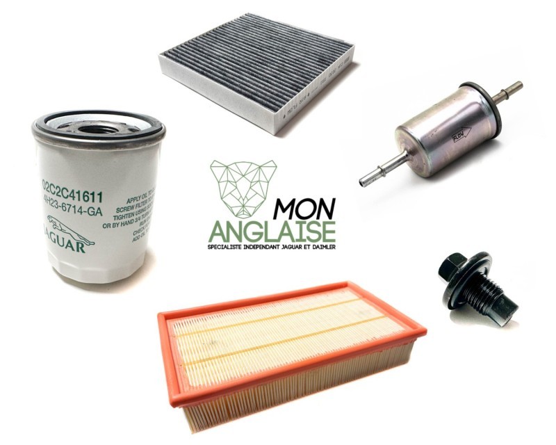 Kit de vidange moteur 4.2L V8 atmo Jaguar XF de 2008 à 2009 Référence OE : ENTXF5