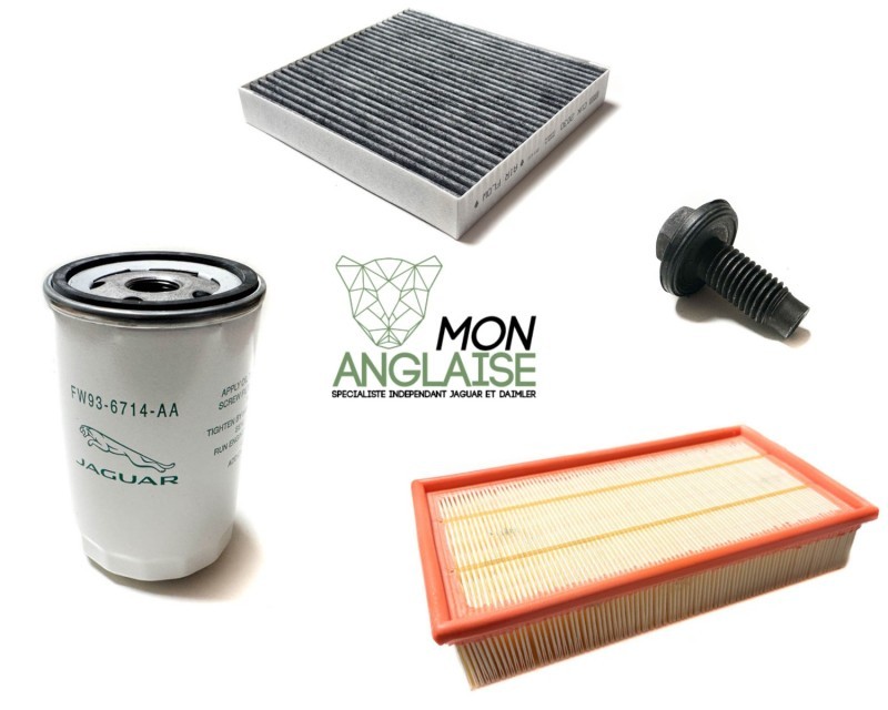 Kit de vidange moteur XJ 3.0L V6 Essence Jaguar New XJ de 2010 à 2012 Référence OE : ENTNXJ1