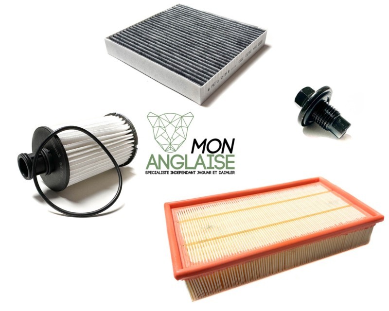 Kit de vidange moteur 5.0L V8 atmo Jaguar New XJ de 2010 à 2019 Référence OE : ENTNXJ3