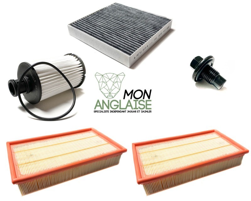 Kit de vidange moteur 5.0L S/C et 3.0L S/C Jaguar New XJ de 2010 à 2019 Référence OE : ENTNXJ4