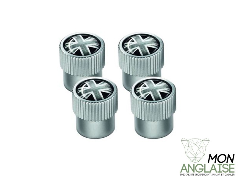 Bouchon de valve Union Jack Black Jaguar XJ40 de 1986 à 1994 Référence OE : C2D60780