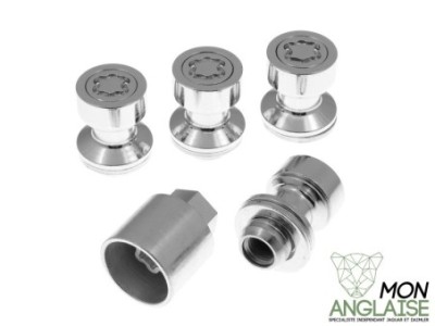 Kit écrous de roue antivol chromé Jaguar XK de 2006 à 2014