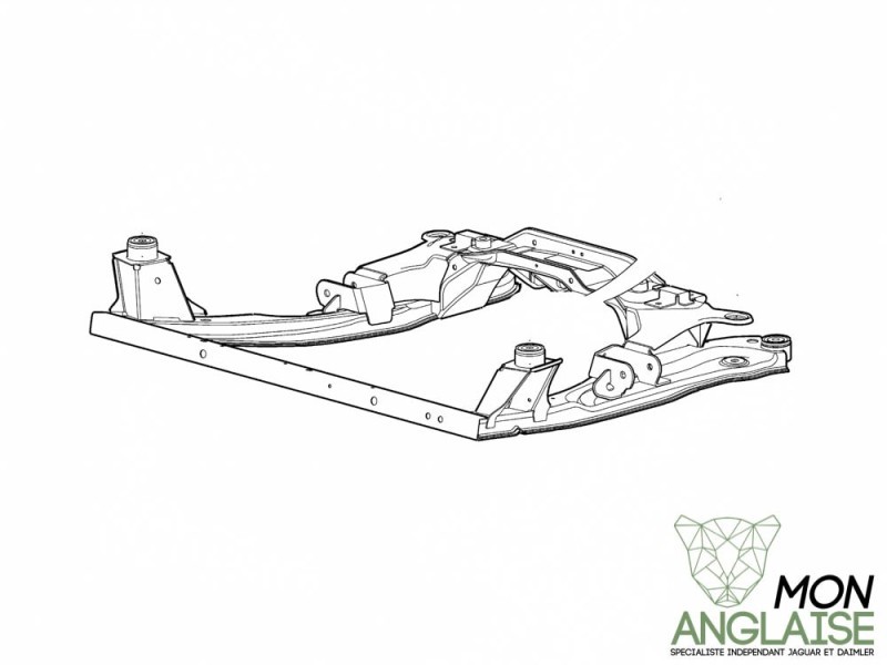 Berceau avant Jaguar X-Type de 2001 à 2009 Référence OE : C2S49673