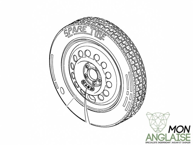 Roue de secours galette 16" Jaguar X-Type de 2001 à 2009 Référence OE : C2S41314
