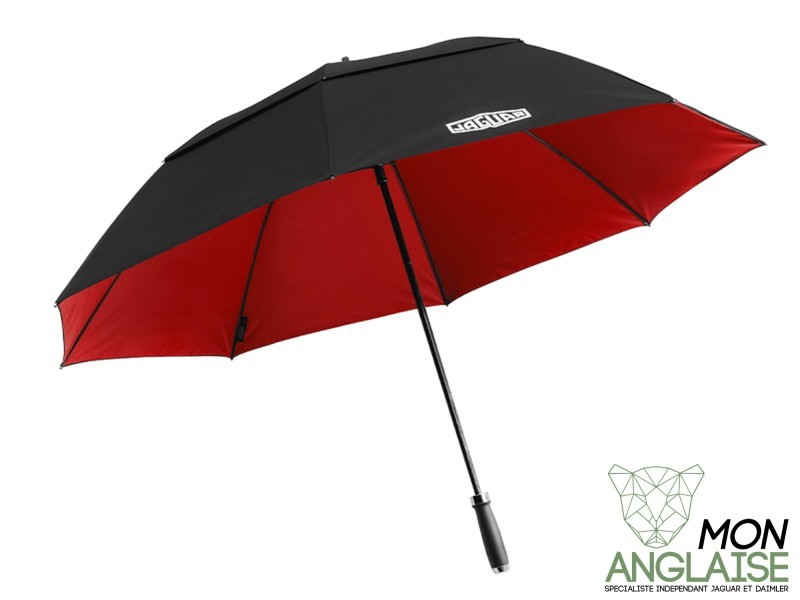 Parapluie de Golf Jaguar Noir & rouge Édition Limitée Jaguar XJ Série 3 de 1978 à 1992 Référence OE : CMUM112BKA