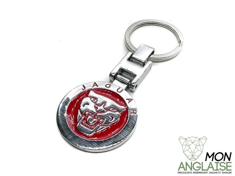 Porte Clef métal Jaguar rouge Jaguar XJ40 de 1986 à 1994 Référence OE : POFLEF003