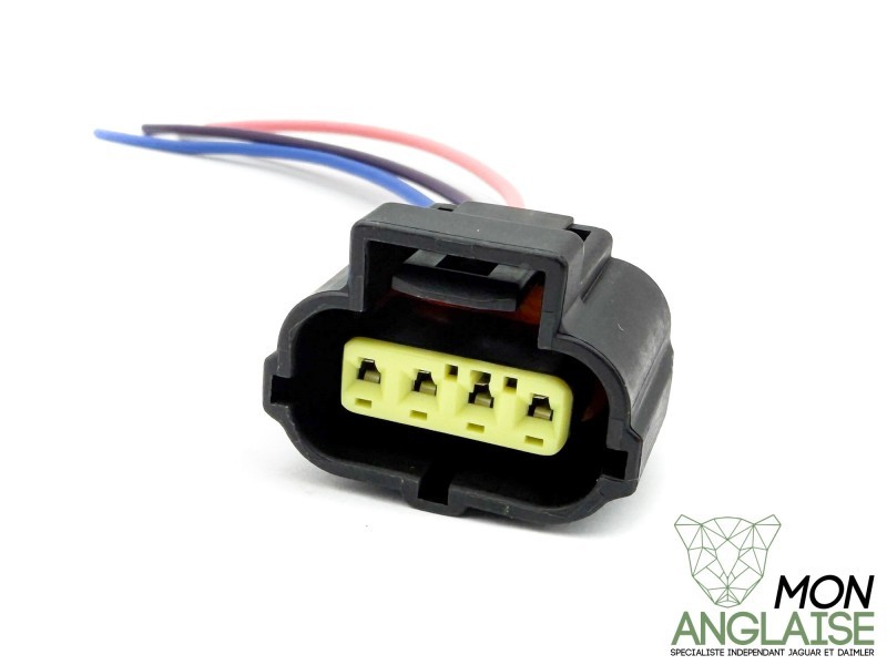 Connecteur Boîtier papillon 4 fils Jaguar XJ8 de 1999 à 2002 Référence OE : PRISEBP2