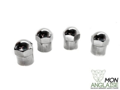 Lot de 4 bouchons de valve chromé Jaguar XJ Série 2 de 1973 à 1979