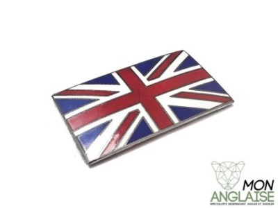 Plaque Union Jack métal avec adhésive 3M Jaguar XJ8 de 1998 à 2002