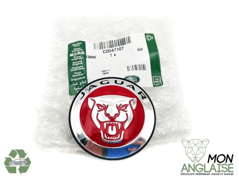 Centre de roue Jaguar Rouge Jaguar New XJ de 2010 à 2019 Référence OE : C2D47107