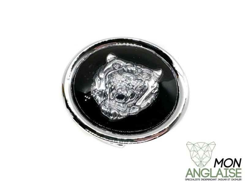 Centre de roue jaguar relief chromé noir Jaguar New XJ de 2010 à 2019 Référence OE : MXD6249CA