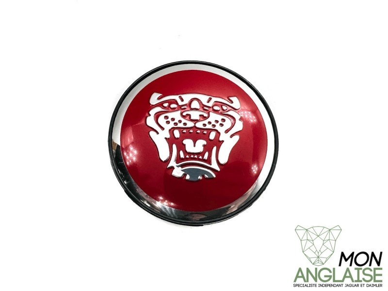 Centre de roue rouge Jaguar XK de 2006 à 2014 Référence OE : CCRED1