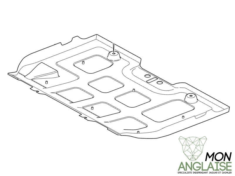 Panneau de protection sous moteur Jaguar XK de 2006 à 2009 Référence OE : C2P5347