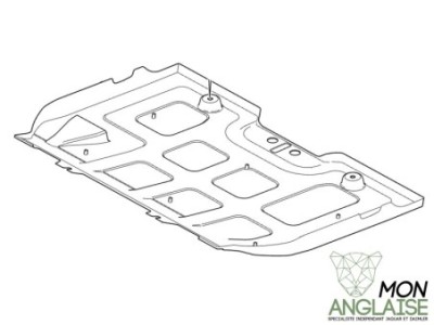 Panneau de protection sous moteur Jaguar XK de 2006 à 2009