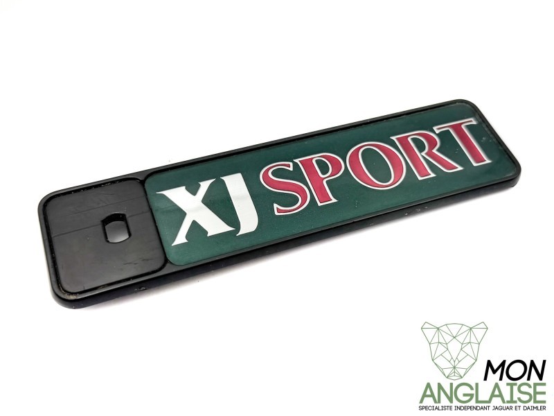 Badge - logo XJ Sport noir Jaguar XJ8 de 1998 à 2002 Référence OE : HNA5994SAN